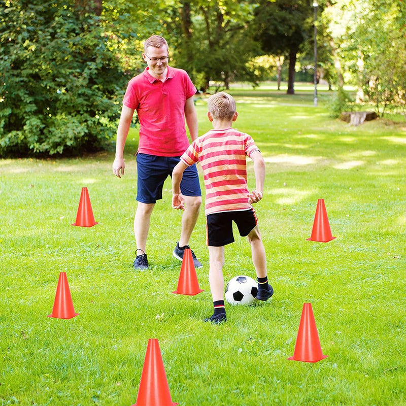 Alyoen 9 inch Orange Traffic Cones, Plastic Sport Cones, Soccer Training Cones for Outdoor Activity & Festive Events (Sets of 10/15/ 20) - Image 4